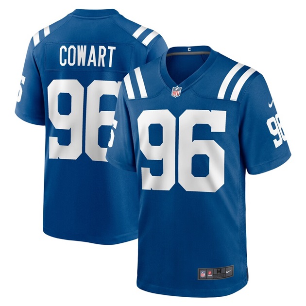 mens nike byron cowart royal indianapolis colts game player jersey